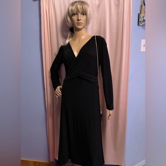 Joseph Ribkoff black long sleeve evening dress - Picture 4 of 9